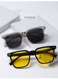Veil Polarized Aviator Sunglasses for Men Women, UV400 Protection Sun Glasses TR Fashion Anti-Glare Sun Shades for Driving, Fishing, Traveling (Transparent Gray Frame)  - Image 2