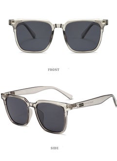 Veil Polarized Aviator Sunglasses for Men Women, UV400 Protection Sun Glasses TR Fashion Anti-Glare Sun Shades for Driving, Fishing, Traveling (Transparent Gray Frame)  - Image 3