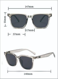 Veil Polarized Aviator Sunglasses for Men Women, UV400 Protection Sun Glasses TR Fashion Anti-Glare Sun Shades for Driving, Fishing, Traveling (Transparent Gray Frame)  - Image 4