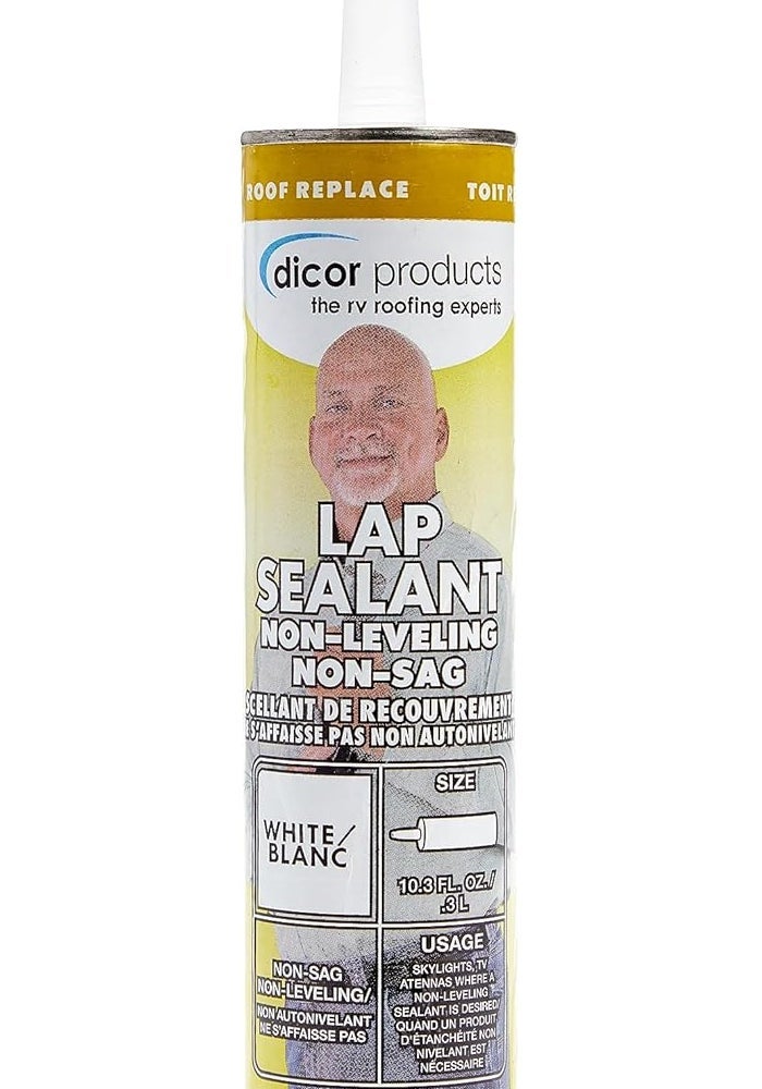 Dicor 551LSW-1 HAPS-Free Non-Leveling Lap Sealant - 10.3 Oz, White for RV Roofing and Maintenance - Image 1