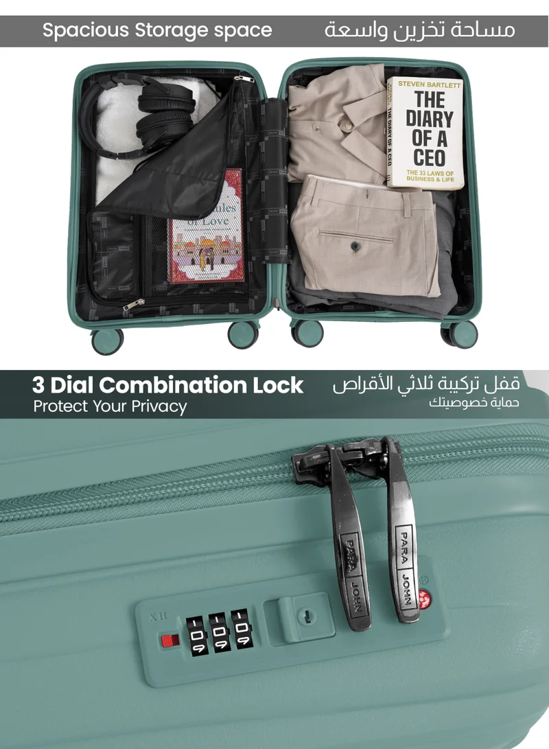 PARAJOHN Parajohn Vibra 1 Piece Cabin Size 20 inches Polypropylene Luggage Trolley 55cm