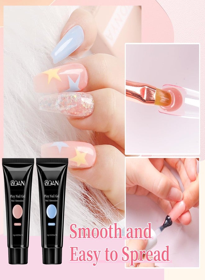 BQAN Poly Nail Gel Kit - 6 Colors Builder Gel for Long-Lasting Nail Extensions | 15ml Each | Salon-Quality DIY & Home Use | Low Odor - Image 5