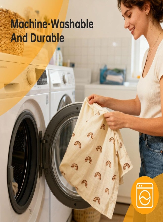 Runhike Changing Table Pad Cover Compatible with Davinci, Soft Breathable Muslin Changing Pad Cover for Baby Girls Boys, Nursery Changing Pad Covers Washable Diaper Changing Pad Cover, 2 Pack - Image 5