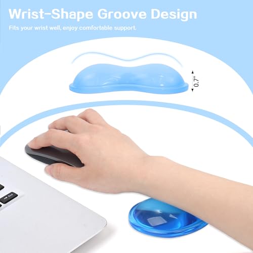 ABRONDA Gel Keyboard & Mouse Wrist Rest Set - Keyboard Wrist Rest Pad & Mouse Support for Office Gaming Pad Computer Laptop Ergonomic Comfortable Pain Relief- Pad Set (Mouse Support Only) - Image 5