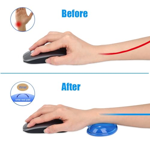 ABRONDA Gel Keyboard & Mouse Wrist Rest Set - Keyboard Wrist Rest Pad & Mouse Support for Office Gaming Pad Computer Laptop Ergonomic Comfortable Pain Relief- Pad Set (Mouse Support Only) - Image 4