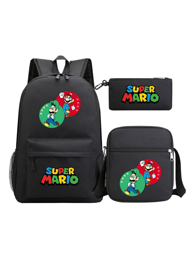 Super Mario Printed Youth Large Capacity Men's and Women's Shoulders
