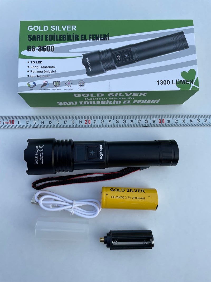 Goldsilver Gold Silver GS-3600 Flashlight with Charge Indicator  - Image 2
