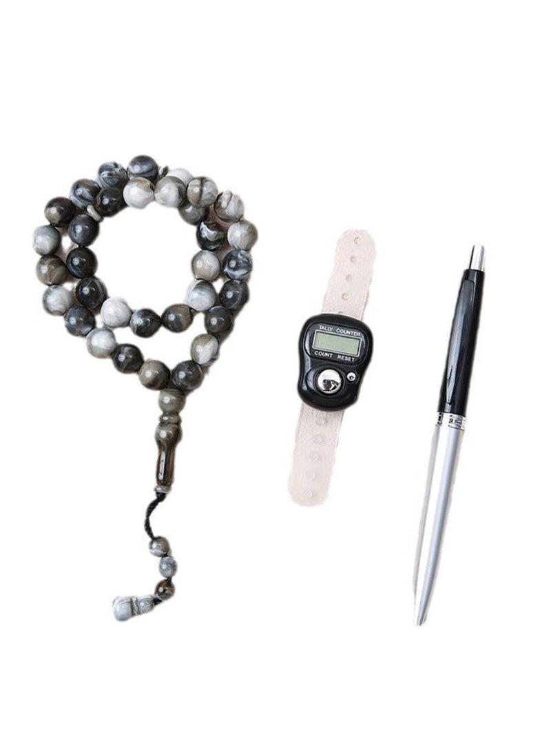 Rscy Saudi Arabia Praising Beads 33 Prayer Beads 3-Piece Set for Men and Women Handheld Bracelets - Image 2