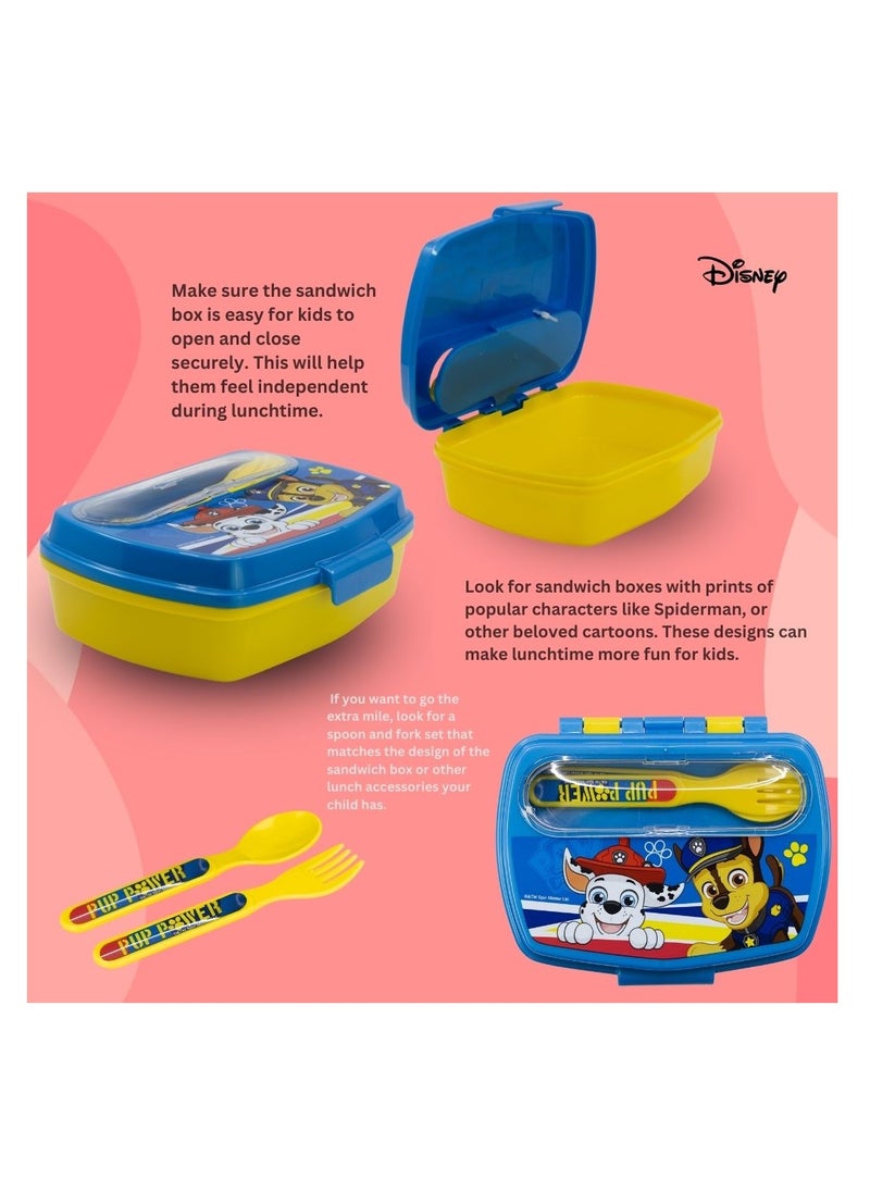 STOR STOR FUNNY SANDWICH BOX WITH CUTLERY PAW PATROL PUP POWER  - Image 5