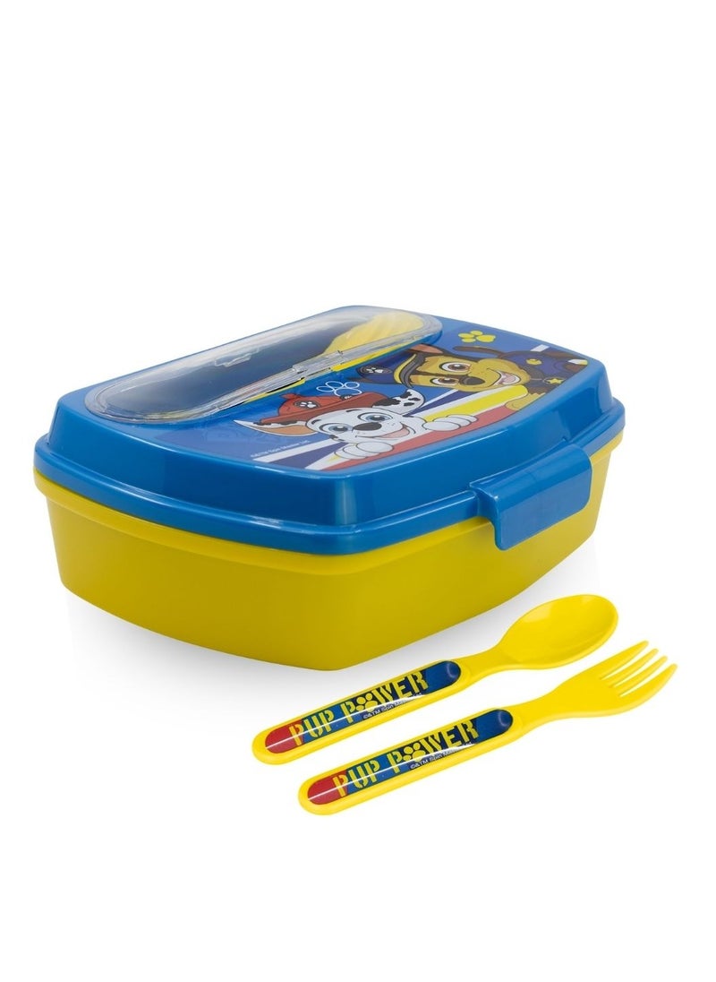 STOR STOR FUNNY SANDWICH BOX WITH CUTLERY PAW PATROL PUP POWER  - Image 1
