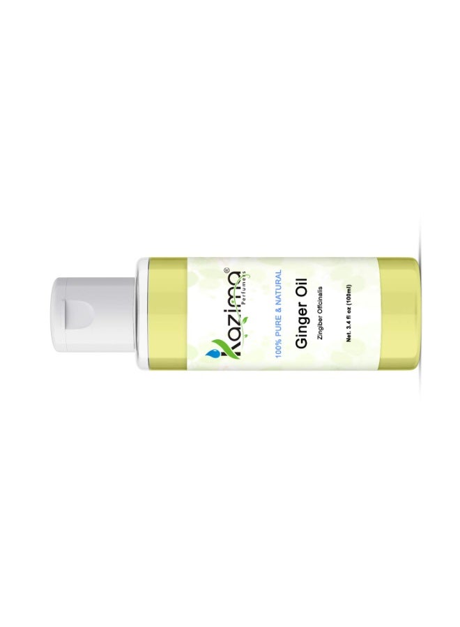 KAZIMA Ginger Essential Oil - 100% Pure, Natural & Undiluted Oil for Skin Care & Hair Care, 100 ml - Image 2