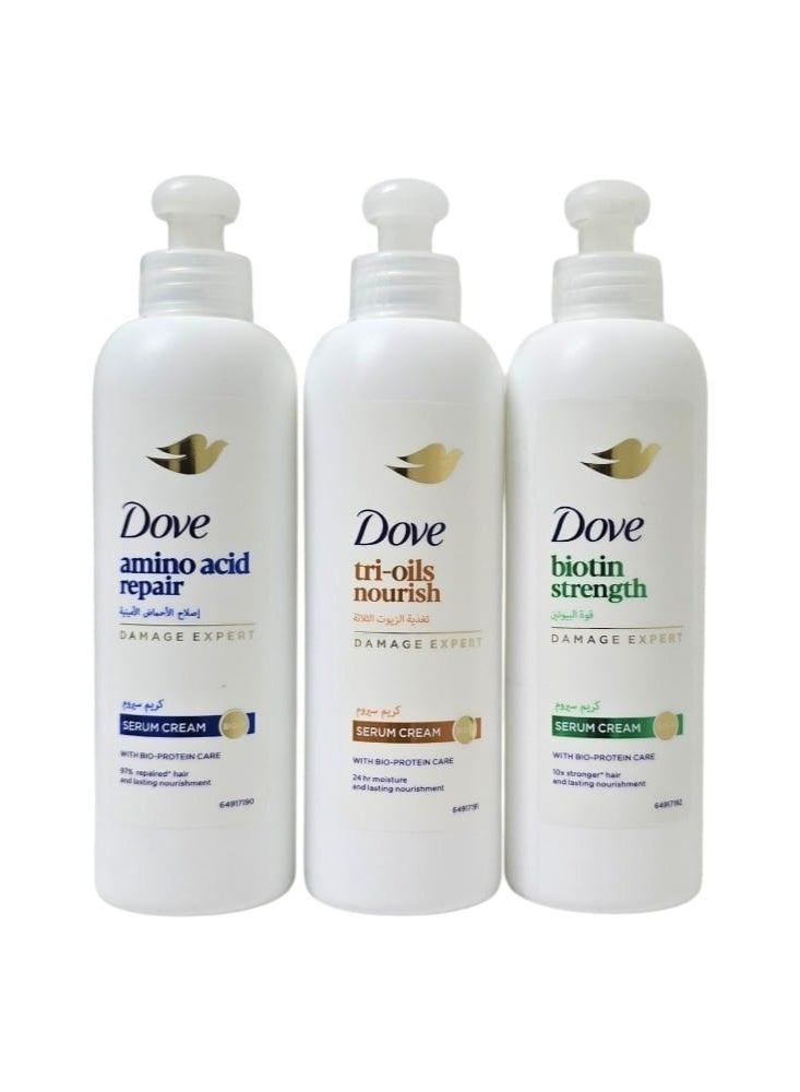 Serum Cream  Biotin Strength+Tri-Oils Nourish+Amino Acid Repair