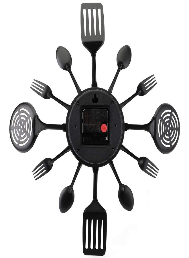 Hedume 16" Kitchen Wall Clock, Large Kitchen Cutlery Wall Clock with Spoons and Forks, 3D Removable Modern Creative Wall Decal Wall Sticker Room Home Decoration - Image 4