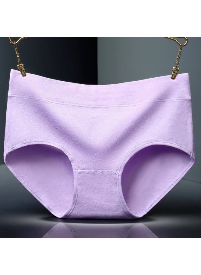 Mid-waist Ladies Cotton Underwear Mid-waist Pure Cotton Solid Color Briefs Large Size Pure Cotton Ladies Underwear Manufacturers - Image 1