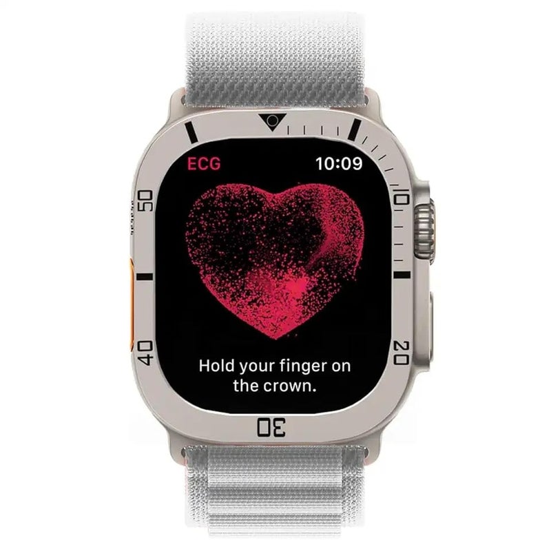 Dado Metal Bezel Frame for Apple Watch Series Ultra 2/8 Ultra (2022/2023) 49mm, Stylish Titanium Frame with Numbers - Image 1