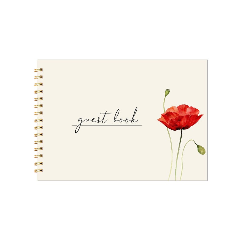 CHAARPAI Visitor Book – 8 x 12 Inches | Wiro Bound Guest Register for Hotels, Offices, Exhibitions, Boutiques & Business Use | Medium Size Visitor Log Book for Reception & Front Desk - Image 1