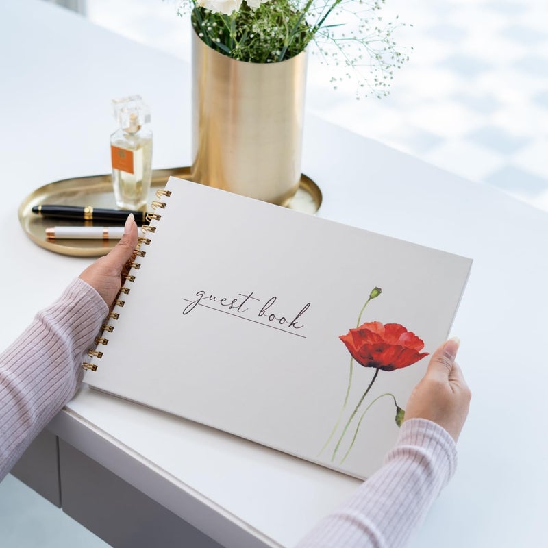 CHAARPAI Visitor Book – 8 x 12 Inches | Wiro Bound Guest Register for Hotels, Offices, Exhibitions, Boutiques & Business Use | Medium Size Visitor Log Book for Reception & Front Desk - Image 2