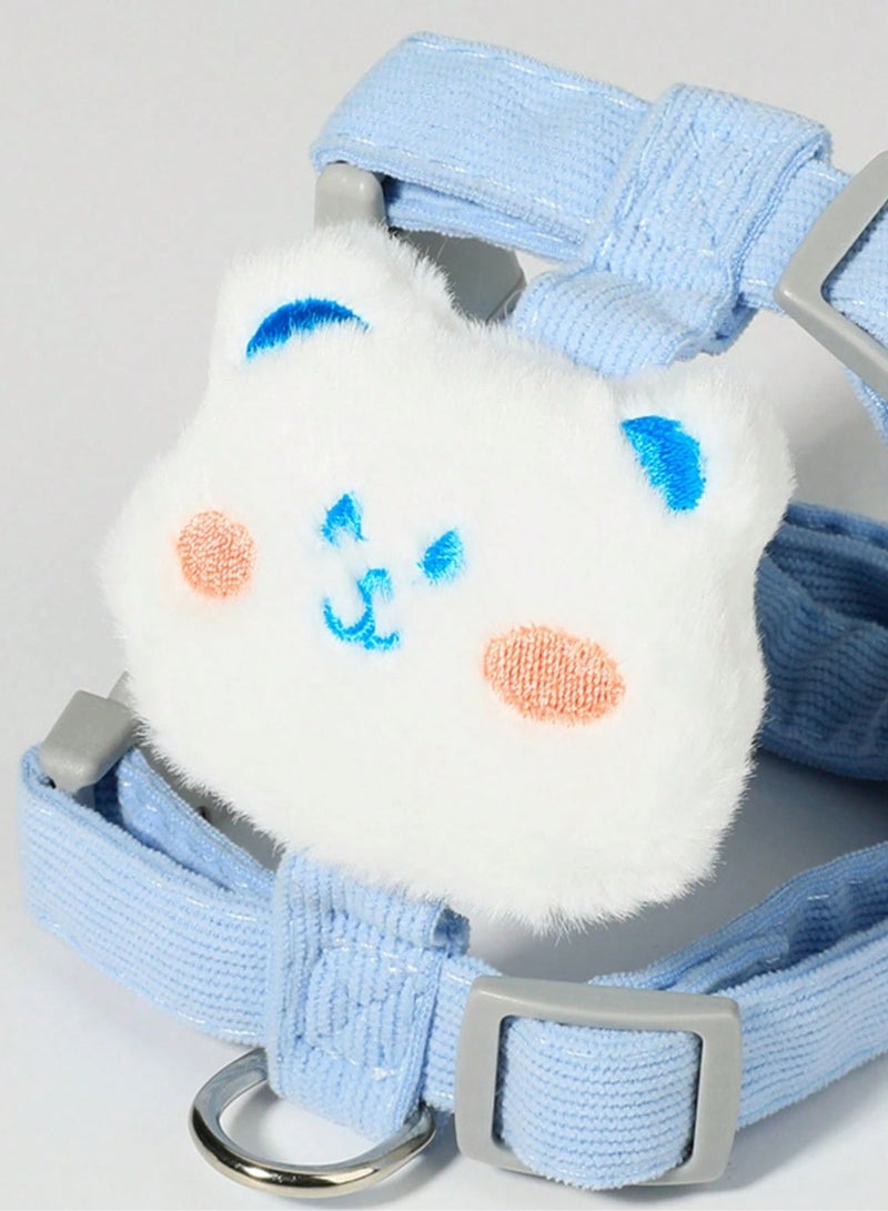 Adjustable Cat Harness and Leash Set with Bear Design - Image 2