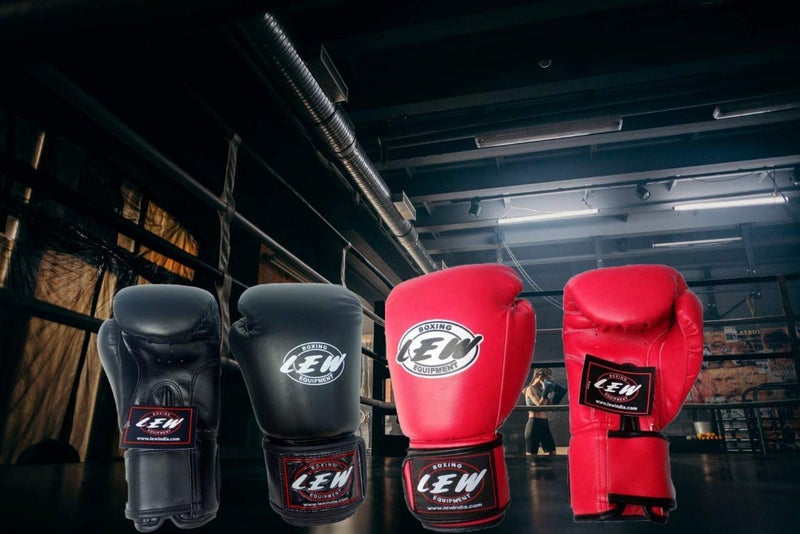 LEW Training Boxing Gloves with a Pair of Hand Wraps Gloves red - Image 5