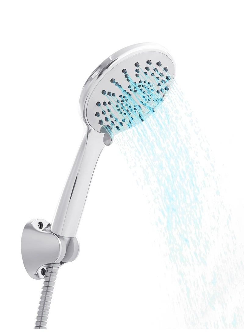 SHIND Handheld Shower Head Set with Hose and Wall Mount – High-Pressure 3-Function Spray, Anti-Clog Nozzles, Chrome Finish, Easy Installation - Image 1