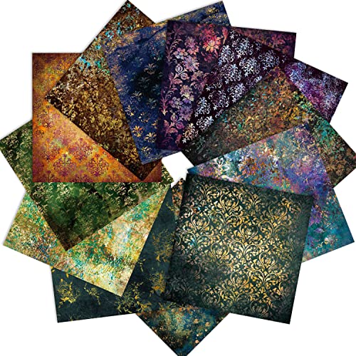 iKammo Aesthetic Scrapbook Paper Pad Vintage Patterned Paper 6×6,24 Sheets Single-Sided Boho Scrapbooking CardStock Papers Pad for Holiday Cardmaking DIY Origami Journaling. - Image 2