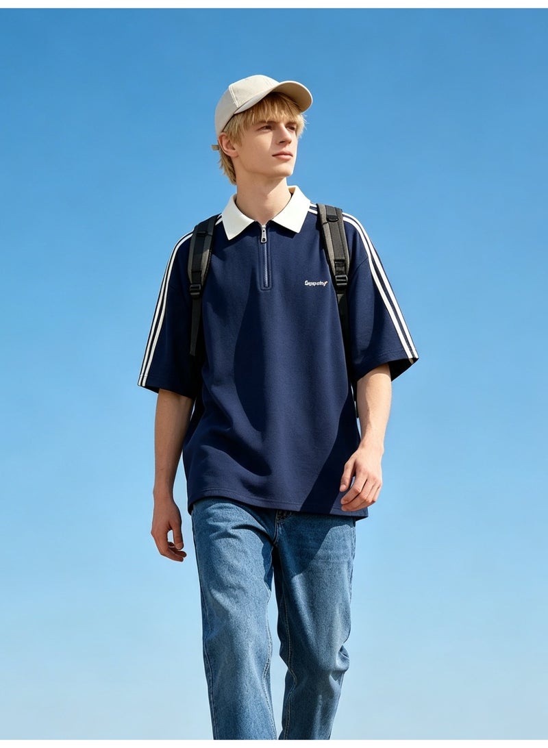 Superdry short sleeve lapel loose Polo shirt for men and women in summer - Image 2