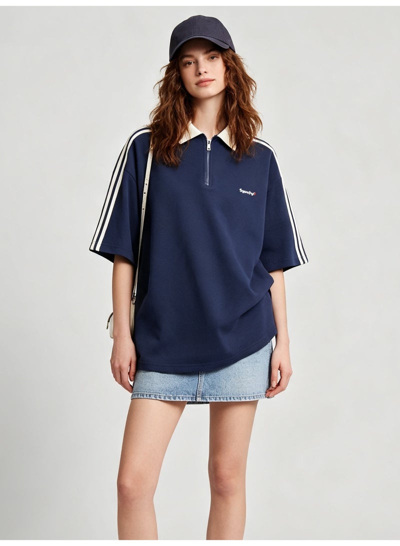 Superdry short sleeve lapel loose Polo shirt for men and women in summer - Image 3