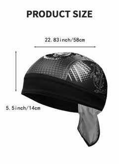 PYC Skull Cap Cooling Sweat Wicking Helmet Cycling Hat Head Bandana Summer Caps,Sweat Wicking Beanie Cap,Helmet Liner,Outdoor Sports Cap  - Image 4