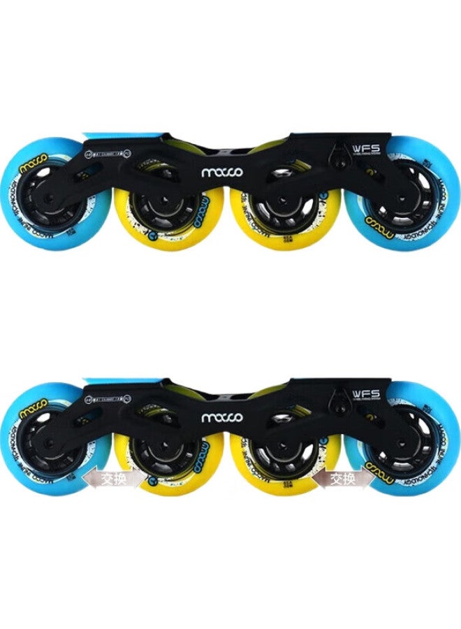 Meter high Migao Roller Skates For Children, Inline Skates For Boys And Girls, High-End Flat Skate Shoes, Beginner Lockable Wheels, Roller Skates Complete Set Sc6, Blue, Size S - Image 3