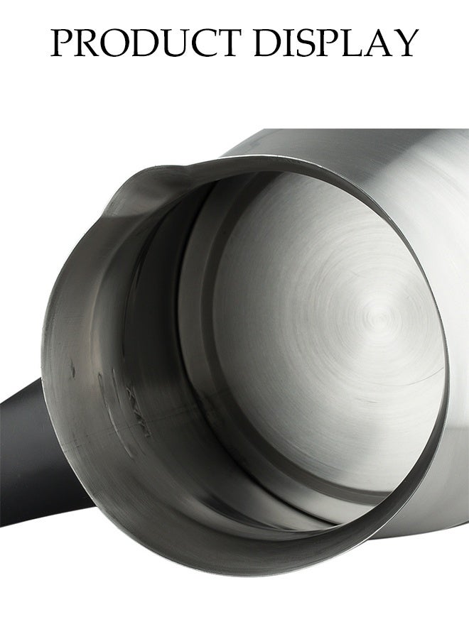 DUNISO إبريق قهوة تركي بمقبض قابل للطي، صانع قهوة كهربائي من الفولاذ المقاوم للصدأ، غلاية قهوة محمولة، متينة، لتسخين القهوة والشاي والحليب، 500 مل - Image 4