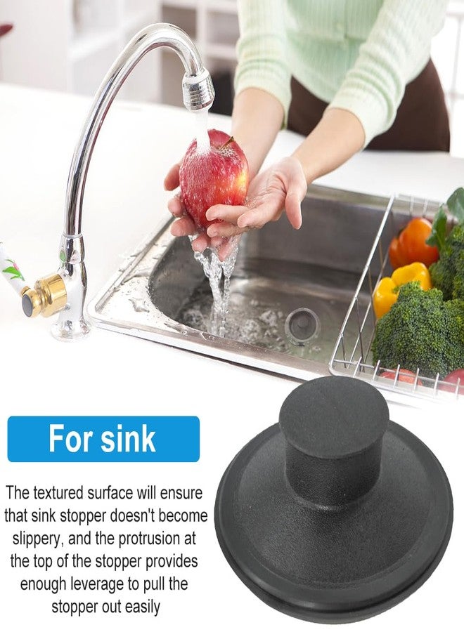 EMVANV 2 PCs Sink Stopper,Black Plastic Sink Plug Drain Stopper Kitchen Drain Stopper and Garbage Disposal Plug Universal Compatibility with Standard Sink Drains(Black) - Image 4