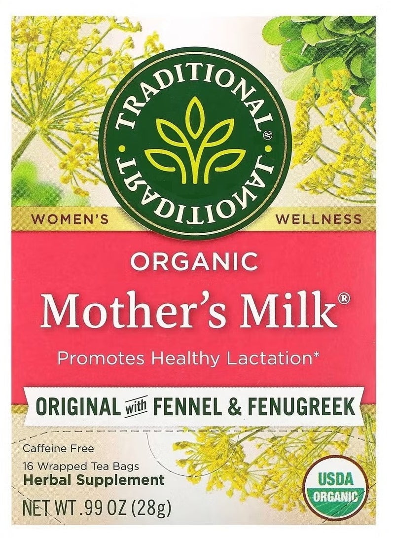 Traditional Organic Mother's Milk Caffeine Free 16 Herbal Tea Bags  - Image 1
