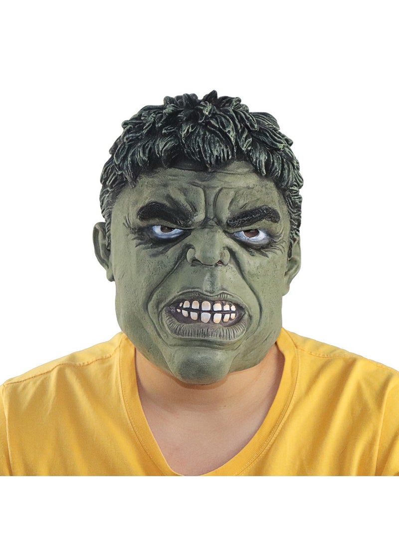 Hulk Latex Mask Avengers Headgear Prom Party Performance Prop Party Dress Up Mask Free Size - Image 1