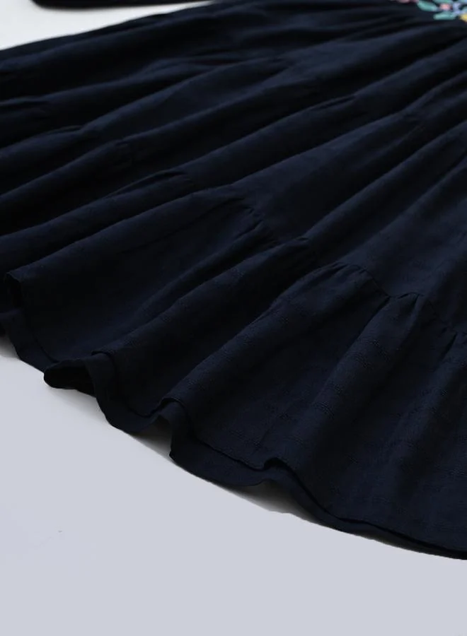 BELLA MODA Embroidered Tiered Dress