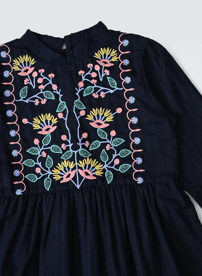 BELLA MODA Embroidered Tiered Dress