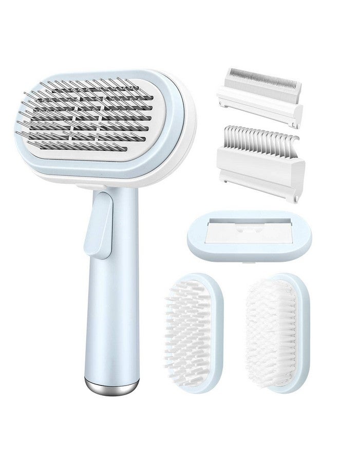 مجموعة العناية بالحيوانات الأليفة 5 في 1 فرشاة دبوس، فرشاة شعيرات، مشط إزالة التشابك، مشط إزالة الشعر المتساقط، فرشاة تدليك وحمام - Image 1