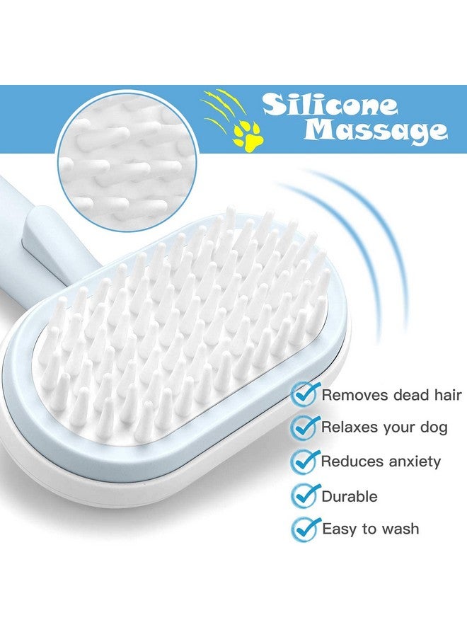 مجموعة العناية بالحيوانات الأليفة 5 في 1 فرشاة دبوس، فرشاة شعيرات، مشط إزالة التشابك، مشط إزالة الشعر المتساقط، فرشاة تدليك وحمام - Image 2