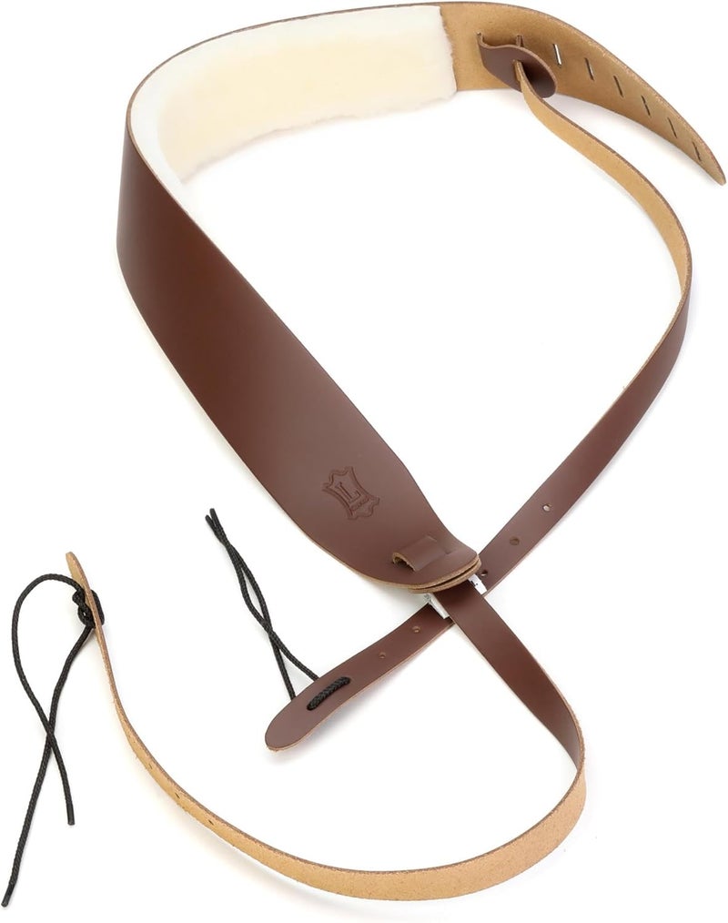 Leathers PM14-BRN Leather Banjo Cradle Strap, Brown