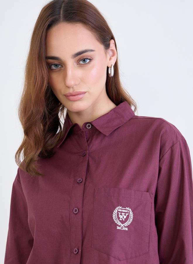 ستايلي قميص قصير واسع بأكمام طويلة - Image 4