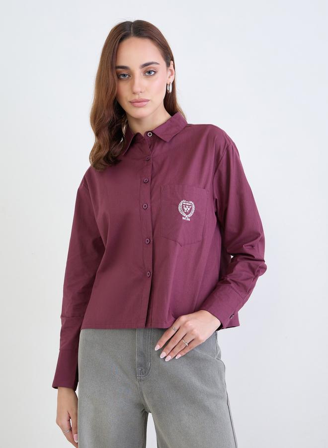 ستايلي قميص قصير واسع بأكمام طويلة - Image 3