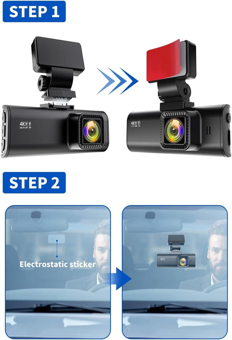 REDTIGER Adhesive Mount for F7N Dash Cam with GPS Module - Image 4