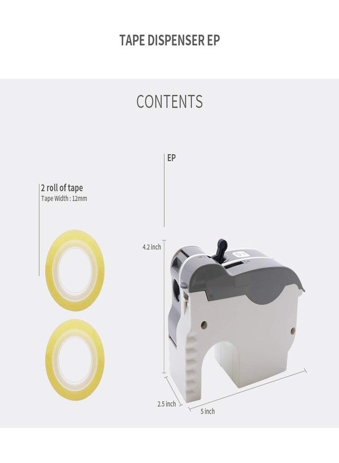 موتيكس موزع وقاطع شريط لاصق Motex MTX-03 EP بتصميم متين - مثالي لتغليف الهدايا، والأعمال الفنية والحرفية، والمنزل، والمدرسة، والمكتب، ومتاجر البيع بالتجزئة - أخضر فاتح - صنع في كوريا - Image 4