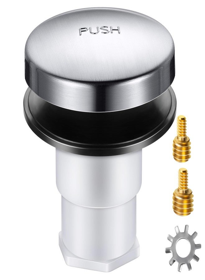 Dreyoo سدة تصريف حوض الاستحمام دريو، سدادة تصريف حوض الاستحمام مع مسامير خيط 3/8'' و 5/16'' وغسالة قفل على شكل نجمة، سدادة دش بتصميم عالمي (1 عبوة، كروم) - Image 1