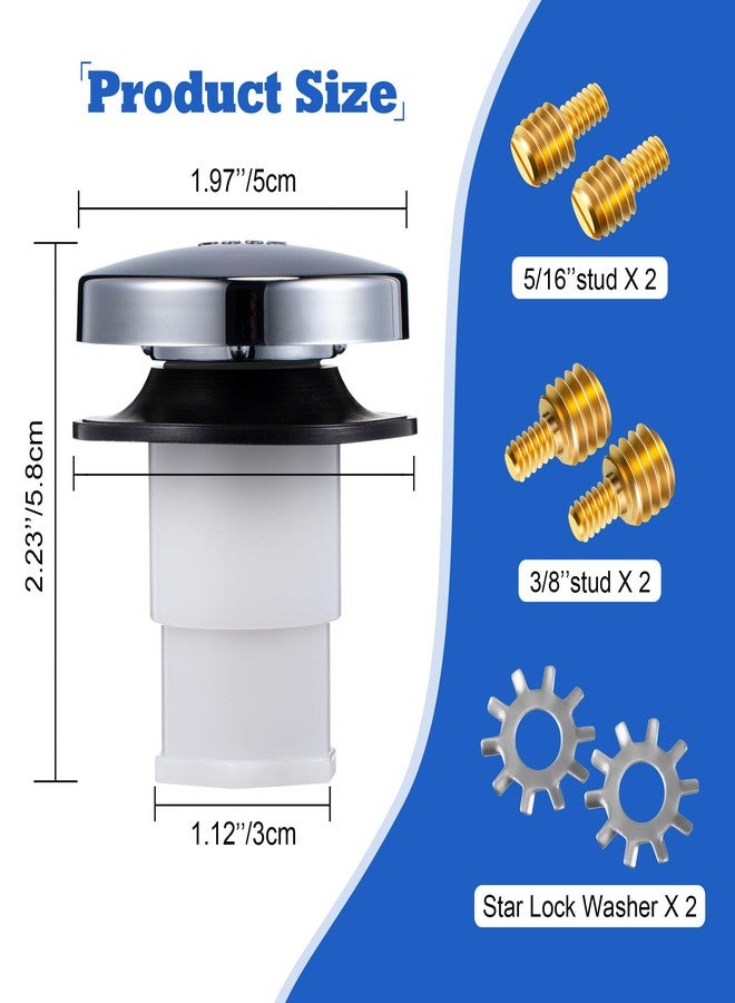 Dreyoo سدة تصريف حوض الاستحمام دريو، سدادة تصريف حوض الاستحمام مع مسامير خيط 3/8'' و 5/16'' وغسالة قفل على شكل نجمة، سدادة دش بتصميم عالمي (1 عبوة، كروم) - Image 2