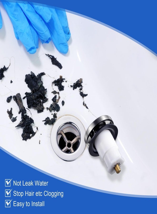 Dreyoo سدة تصريف حوض الاستحمام دريو، سدادة تصريف حوض الاستحمام مع مسامير خيط 3/8'' و 5/16'' وغسالة قفل على شكل نجمة، سدادة دش بتصميم عالمي (1 عبوة، كروم) - Image 5