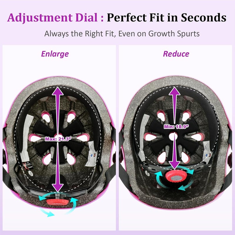 KAMUGO Kids Adjustable Helmet, Suitable for Toddler Kids Ages 2-14 Boys Girls, Multi-Sport Safety Cycling Skating Scooter Helmet - Image 5