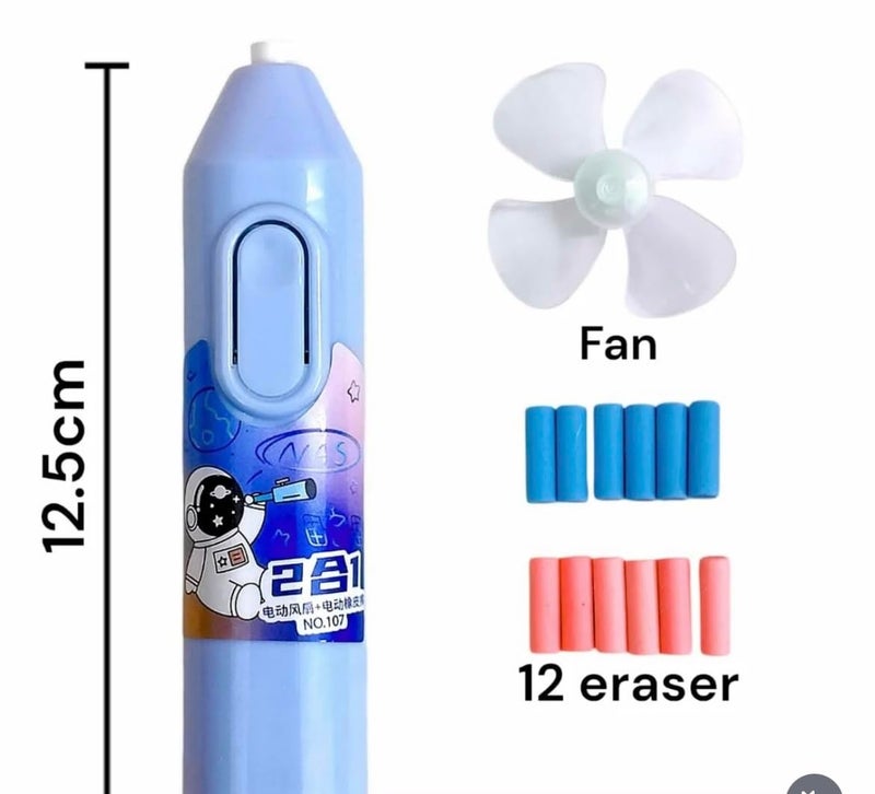 RETURNGIFTS - Pack of 6 Electric Erasers Cum Fan for Kids I Best for Birthday Return Gifts for Boys and Girls Age 3 to 10 Years I. (Battery/Cell not Included) - Image 3