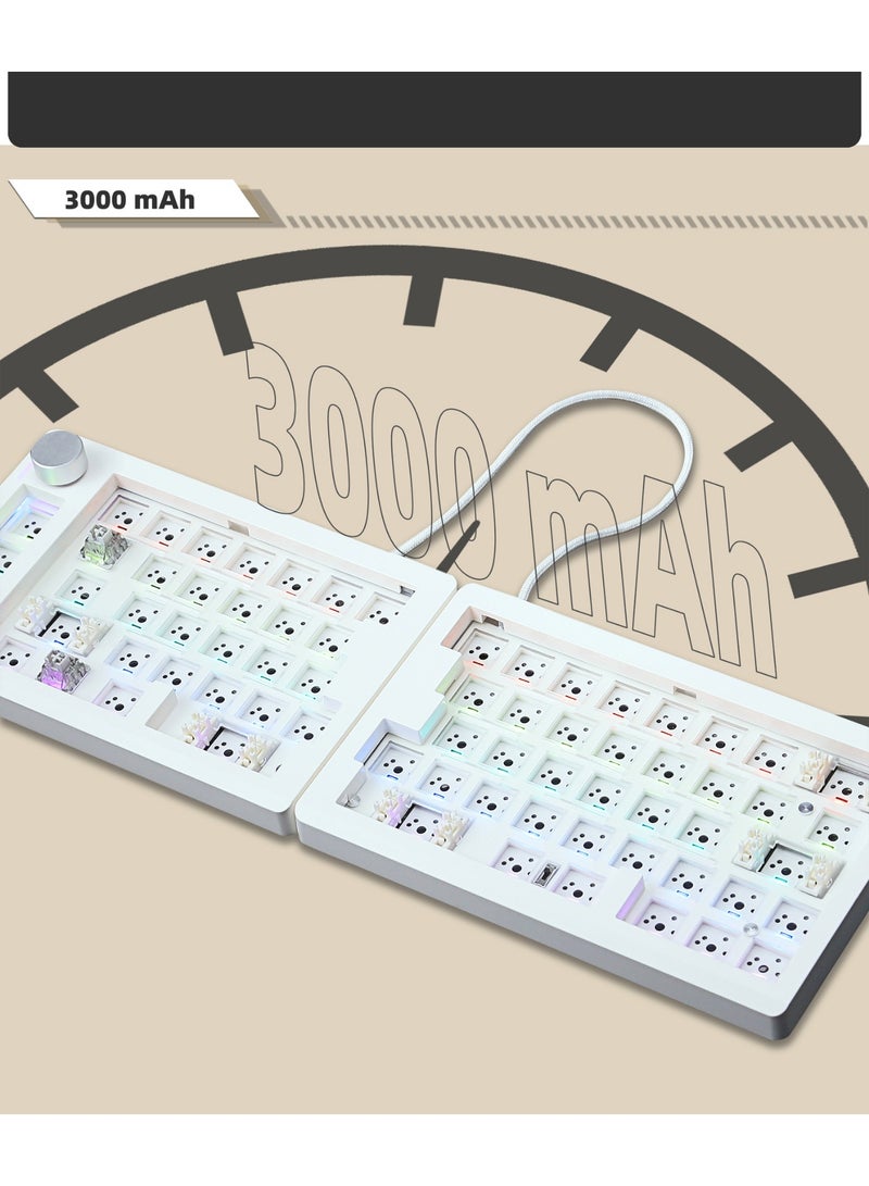 زويا لوحة مفاتيح ميكانيكية مفصّلة بإضاءة RGB، مفاتيح قابلة للتبديل السريع، اتصال ثلاثي الأنماط، إضاءة سفلية، وسادة عزل للصوت، متوافقة مع ماك و ويندوز، بطارية 3000mAh (اللوحة فقط بدون مفاتيح أو أغطية أزرار) - Image 5