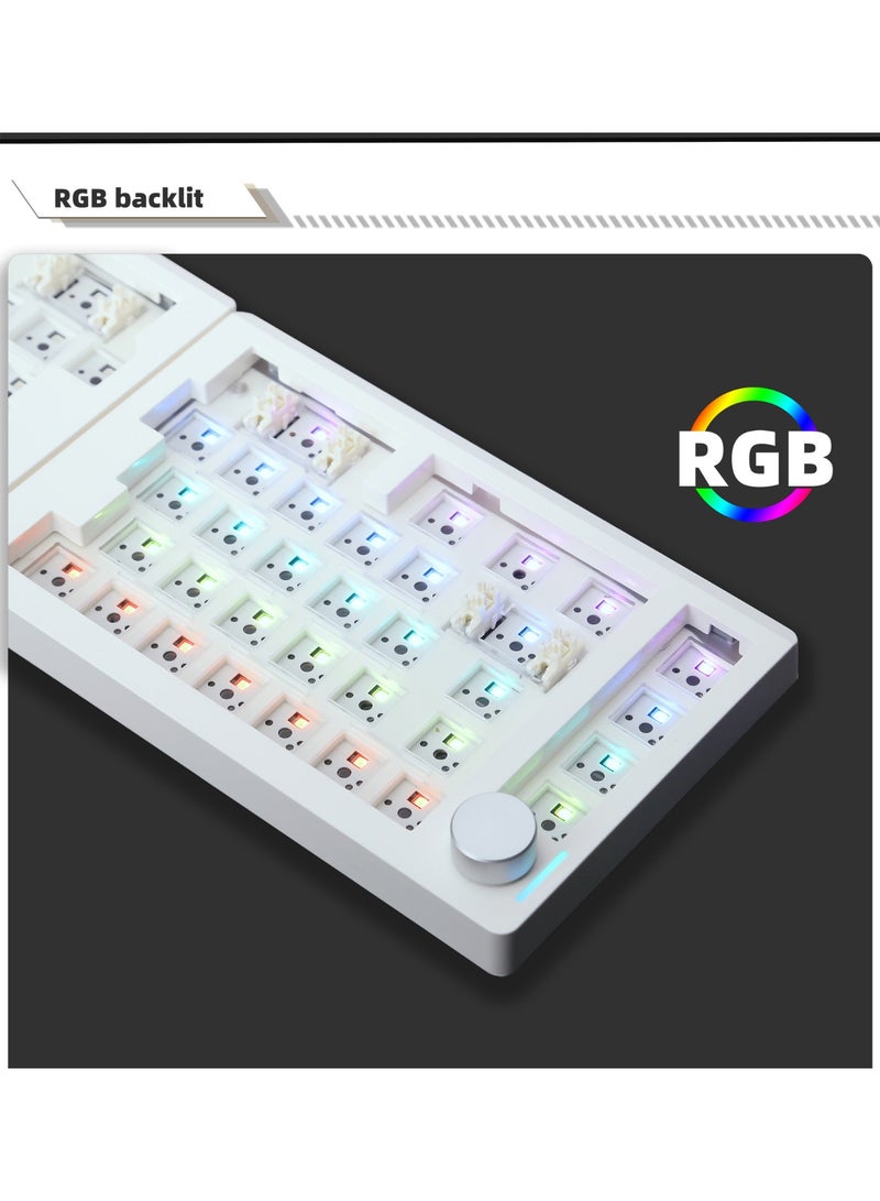 زويا لوحة مفاتيح ميكانيكية مفصّلة بإضاءة RGB، مفاتيح قابلة للتبديل السريع، اتصال ثلاثي الأنماط، إضاءة سفلية، وسادة عزل للصوت، متوافقة مع ماك و ويندوز، بطارية 3000mAh (اللوحة فقط بدون مفاتيح أو أغطية أزرار) - Image 4