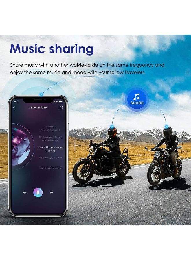 ماوتين سماعة رأس بلوتوث للخوذة، نظام اتصال داخلي للخوذة، مكبر صوت للخوذة مع شاشة عرض، نظام اتصال بخاصية إلغاء الضوضاء لراكبين، مناسب لركوب الدراجات النارية/التزلج/ركوب الدراجات/الرياضات (قطعتان) - Image 5